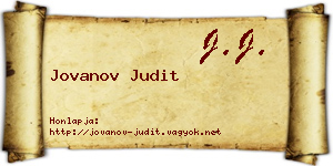 Jovanov Judit névjegykártya